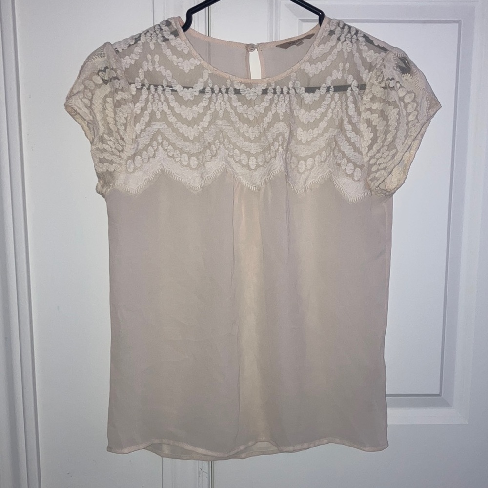 Cream short sleeves embellished top - Picture 4 of 9